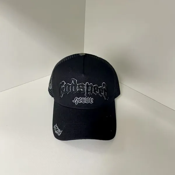 Godspeed Fever Mesh Trucker Cap Black and Red Hats - 5