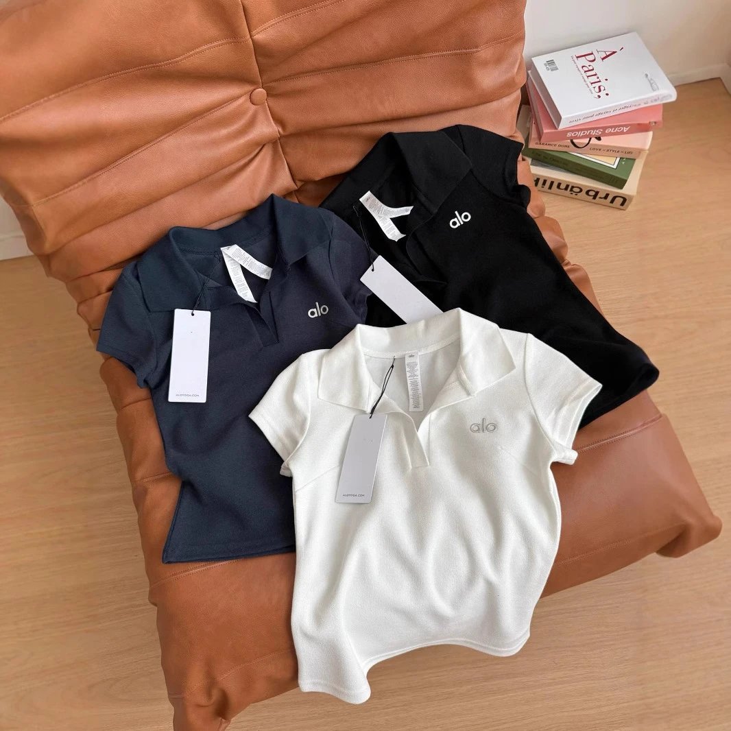 短袖POLO衫女修身显瘦设计感小众短袖T恤