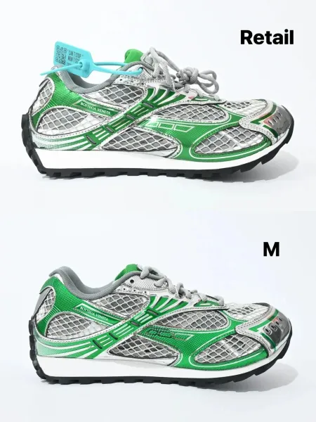 Asics Gel-Kayano 14 Silver Olive Mesh Sneakers - 3