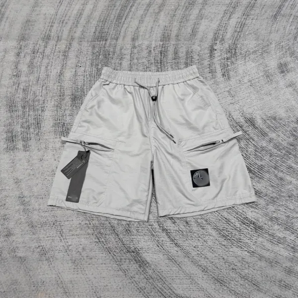 Stone Island Shadow Project Cargo Shorts Light Gray - 6