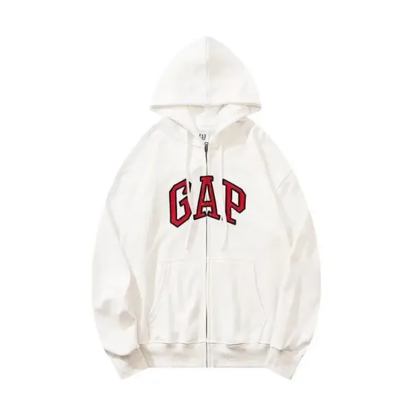 Gap Classic Arch Logo Full-Zip Hoodie White - 1