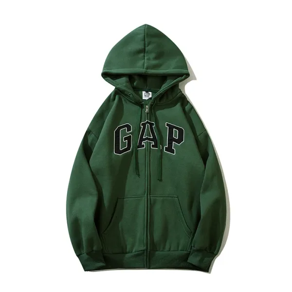 Gap Classic Logo Zip-Up Hoodie Army Green - 1