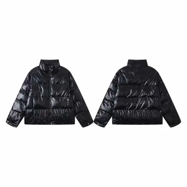 Design Glossy Puffer Jacket Black Down-Jacket - 1