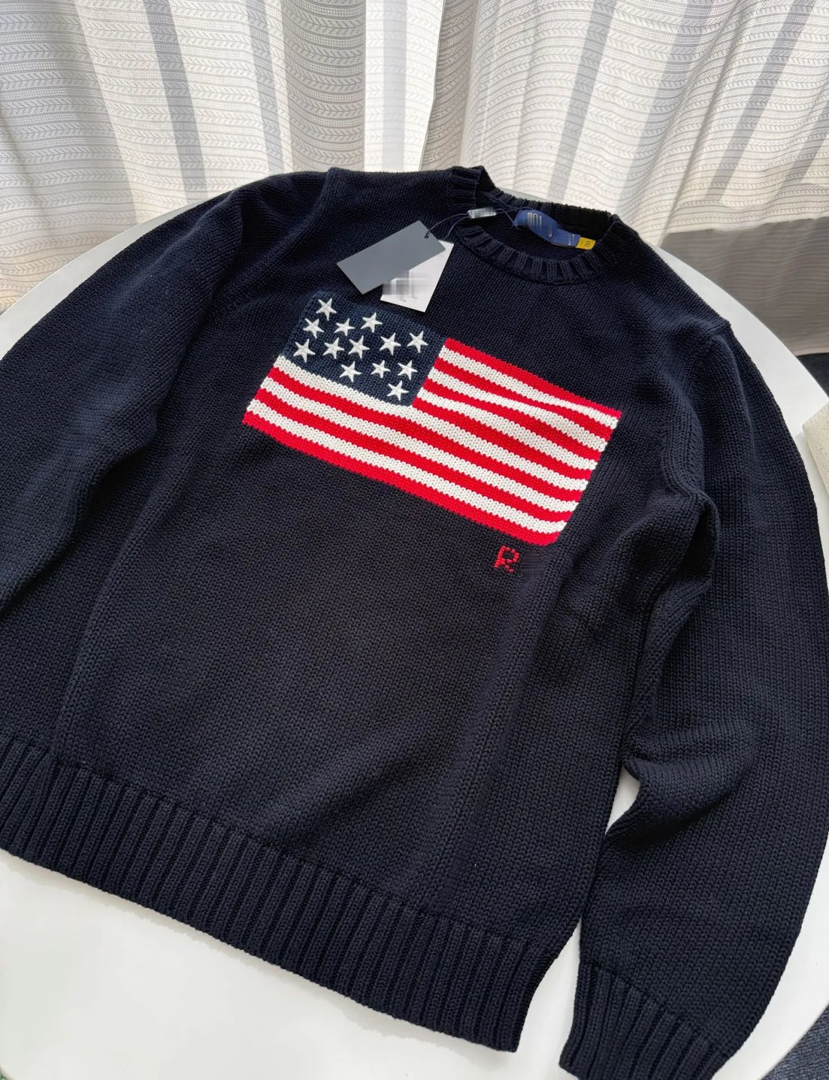 Polo Ralph Lauren American Flag Knit Sweater Navy product detail 2 in Litbuy spreadsheet finds
