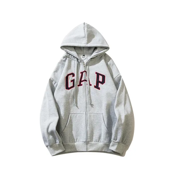 Gap Classic Logo Zip-Up Hoodie Gray - 1