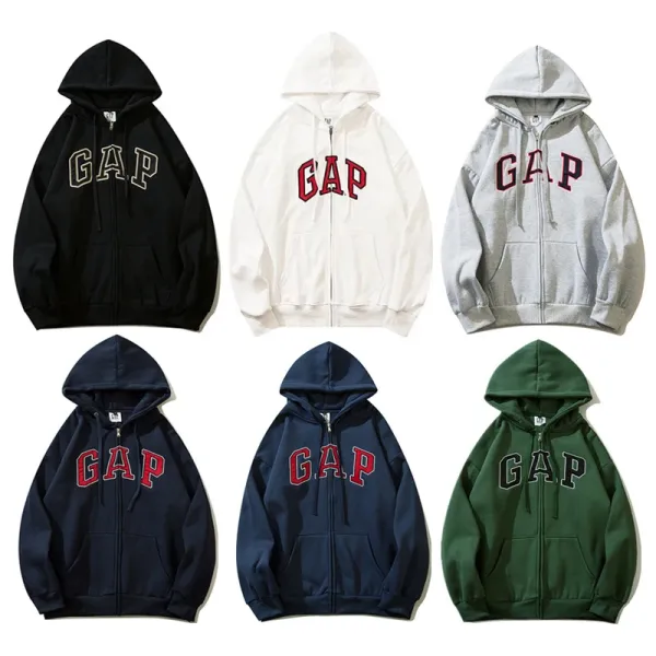 Gap Classic Arch Logo Full-Zip Hoodie Black White Gray Navy Army Green - 1