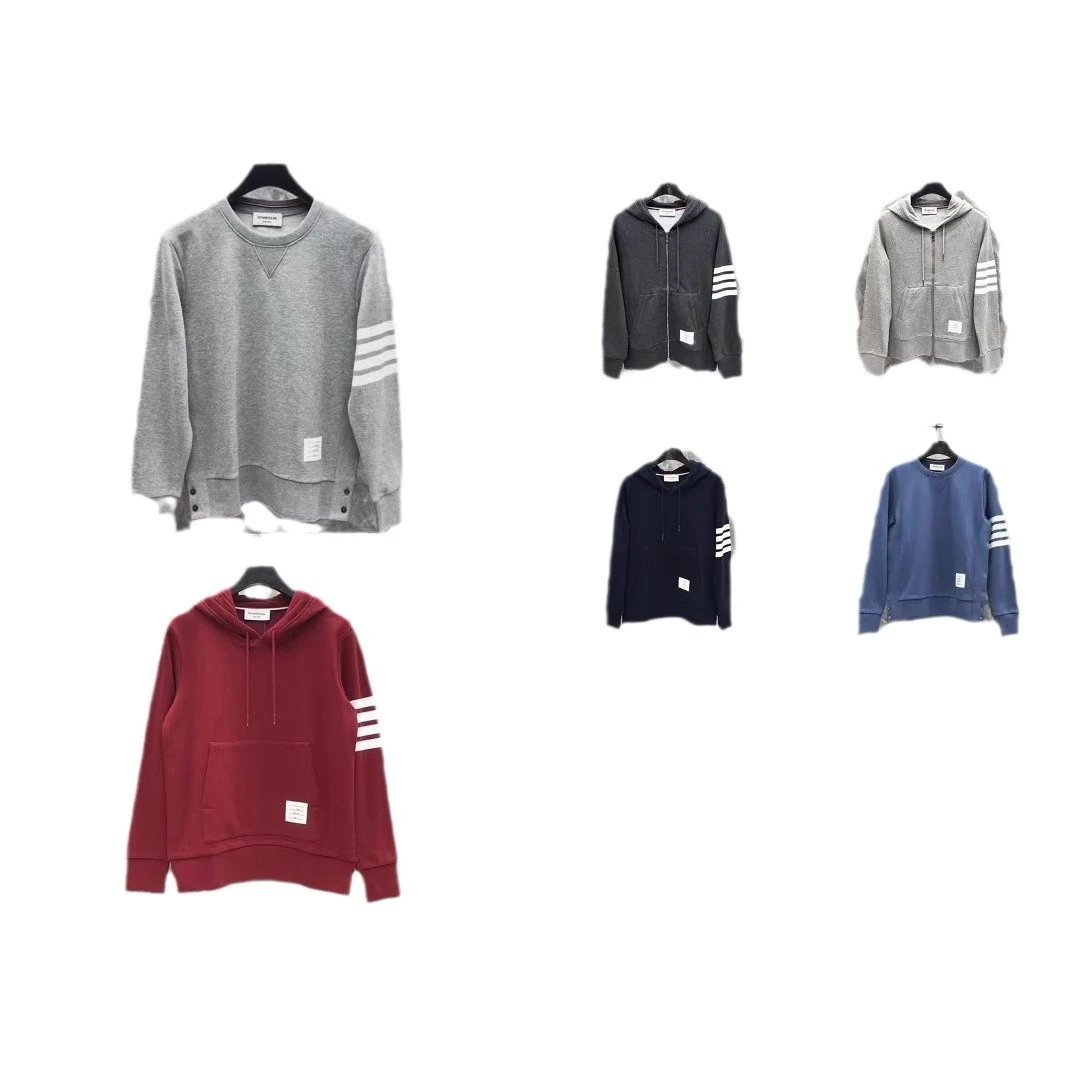 Unbranded Hoodies & Sweatshirts Four-Stripe Sleeve Zip-Up Hoodie image 5