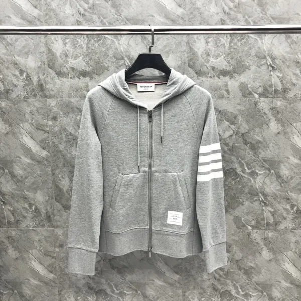 Thom Browne 4-Bar Stripe Crewneck Sweatshirt Beige - 5