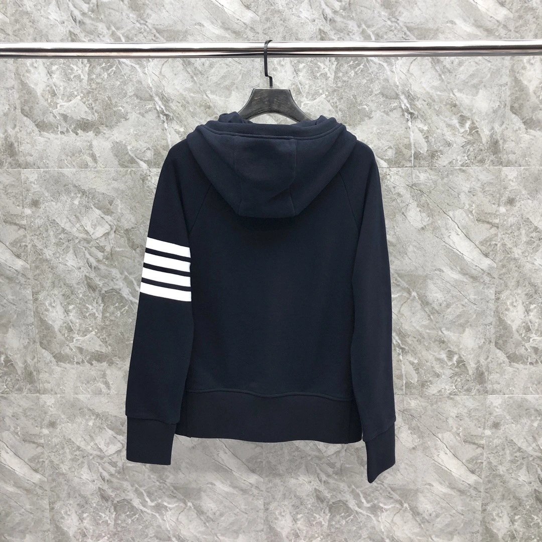 Thom Browne 4-Bar Stripe Crewneck Sweatshirt Beige - 14