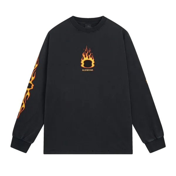 Bathrobe x Georgia National Motif Long-Sleeve T-Shirt Black - 9