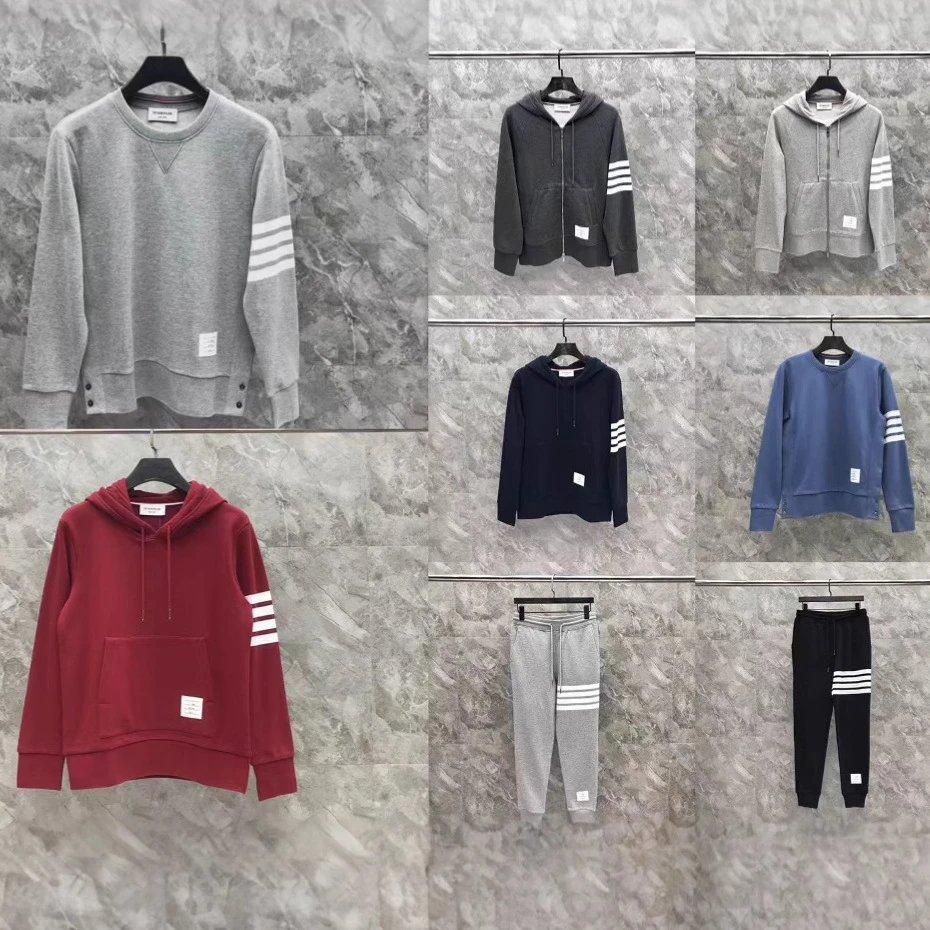 Unbranded Hoodies & Sweatshirts Four-Stripe Sleeve Zip-Up Hoodie image 1