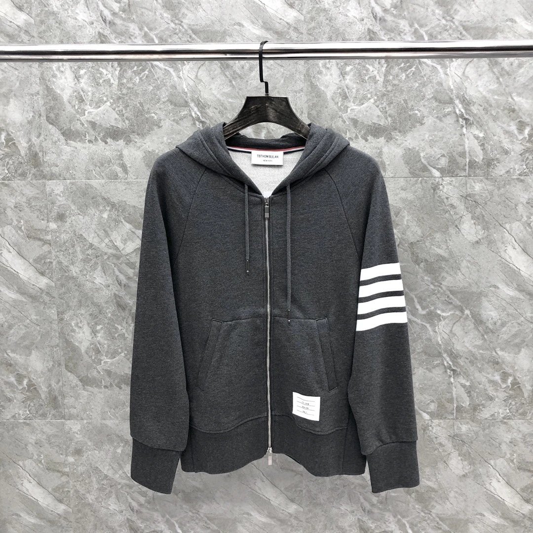 Thom Browne 4-Bar Stripe Crewneck Sweatshirt Beige - 11