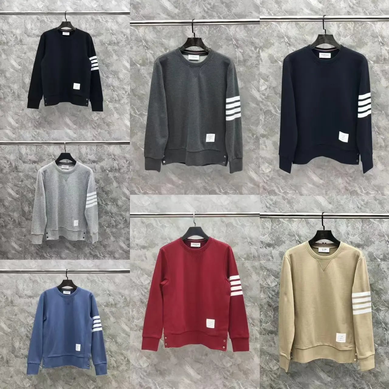 Unbranded Hoodies & Sweatshirts Four-Stripe Sleeve Zip-Up Hoodie image 3