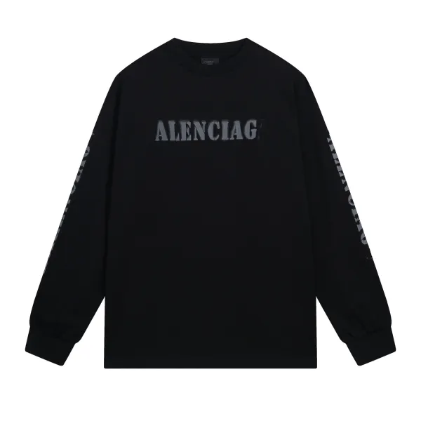 Balenciaga Alenciac Long-Sleeve T-Shirt Black - 1