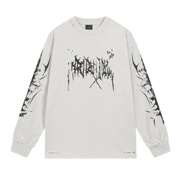 Bathrobe x Georgia National Motif Long-Sleeve T-Shirt Black - 6