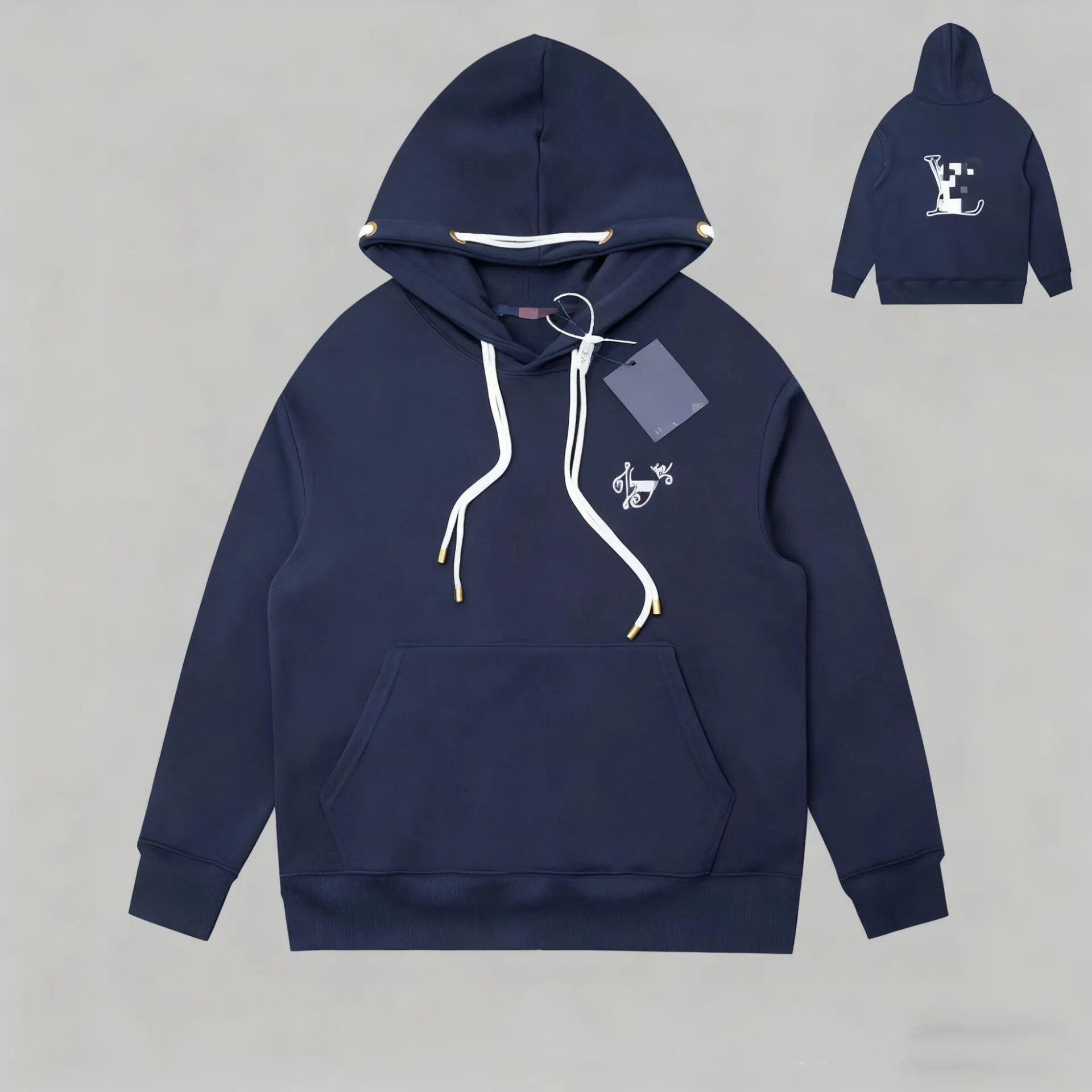 Letter Embroidered Rope Hoodie photo 3