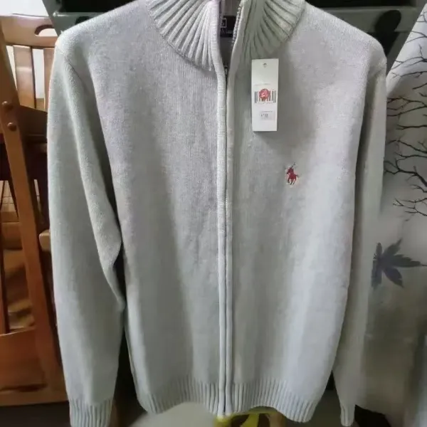 Ralph Lauren Polo Bear Navy Zip-Up Sweater - 6