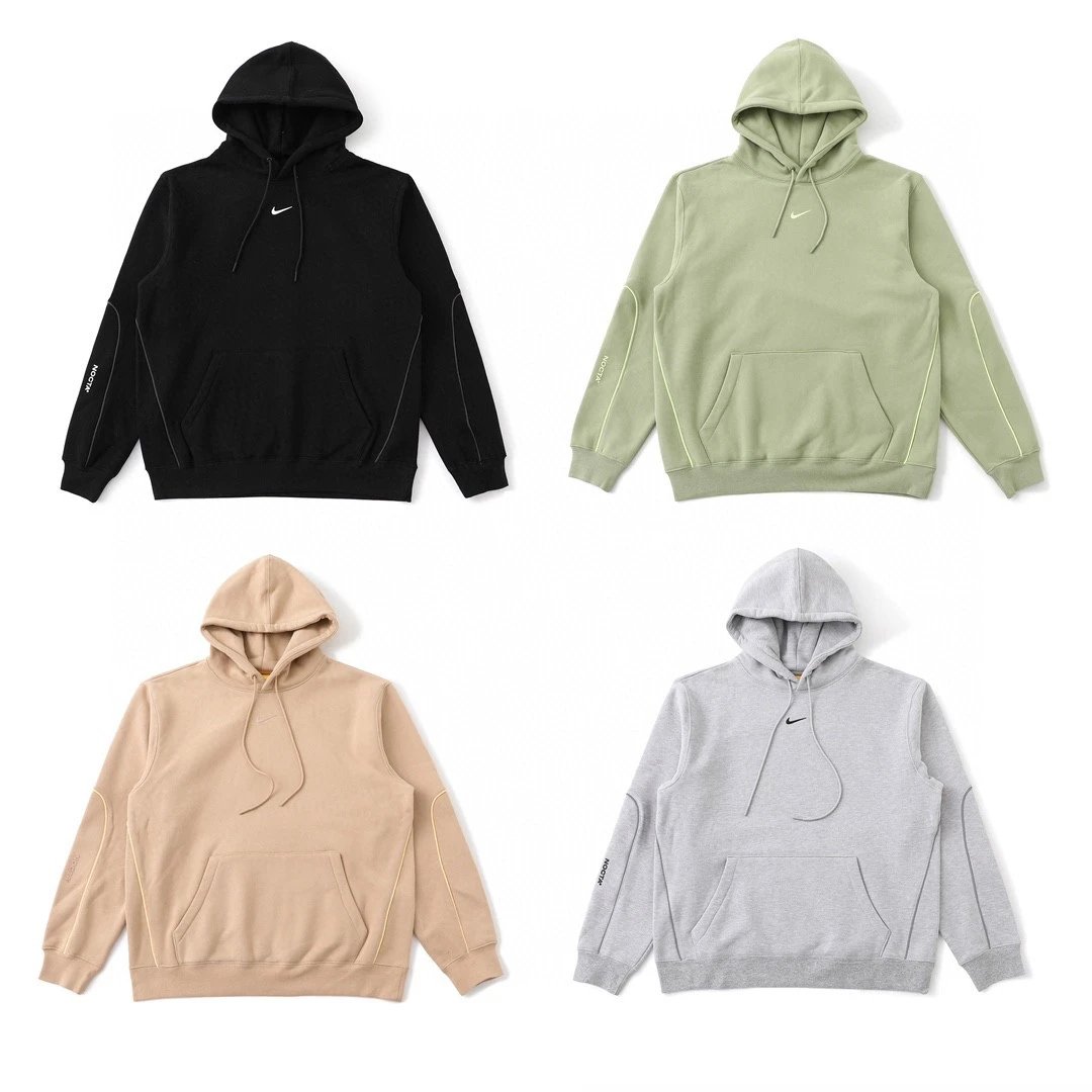 Hook Print Loose Couple Hooded Long Sleeve