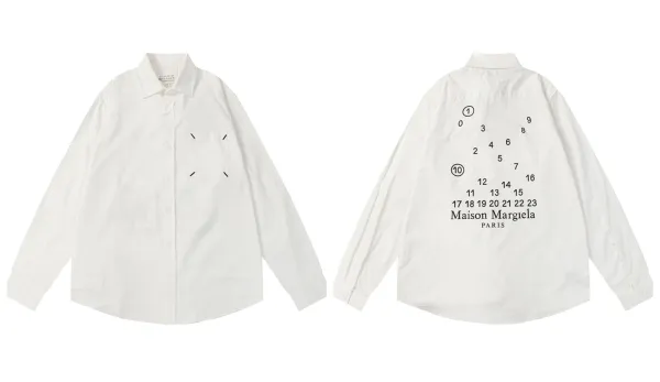Maison Margiela Replica Numeric Print Shirt White - 6