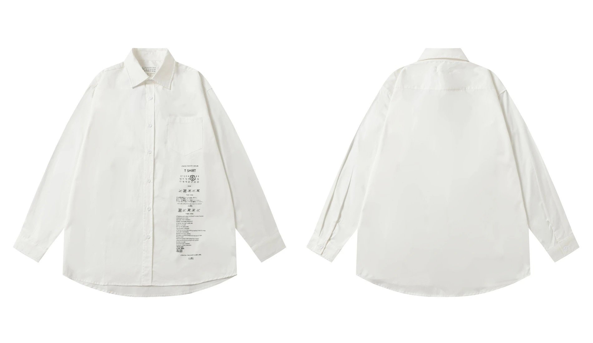 Maison Margiela Replica Numeric Print Shirt White - 14