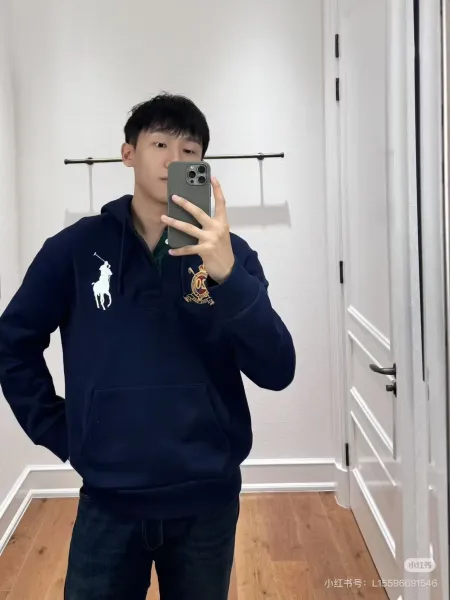 Ralph Lauren Polo 20th Anniversary Hoodie Navy and White - 10