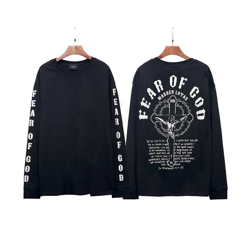 Retro Jesus Print Long-Sleeve T-Shirt photo 2