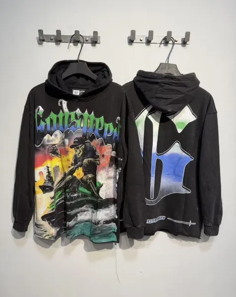 Gangster Gang x Fested MMXXV Graphic Hoodie Black Multicolor - 1
