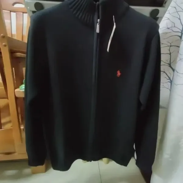 Ralph Lauren Polo Bear Navy Zip-Up Sweater - 5