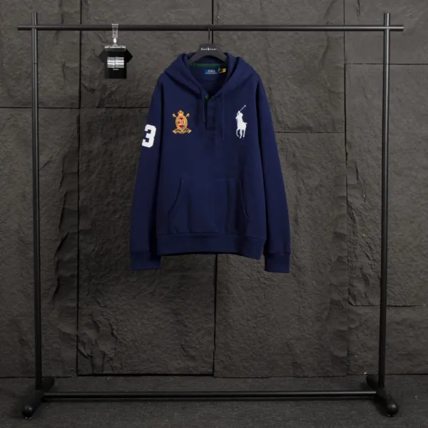 Ralph Lauren Polo 20th Anniversary Hoodie Navy and White - 12