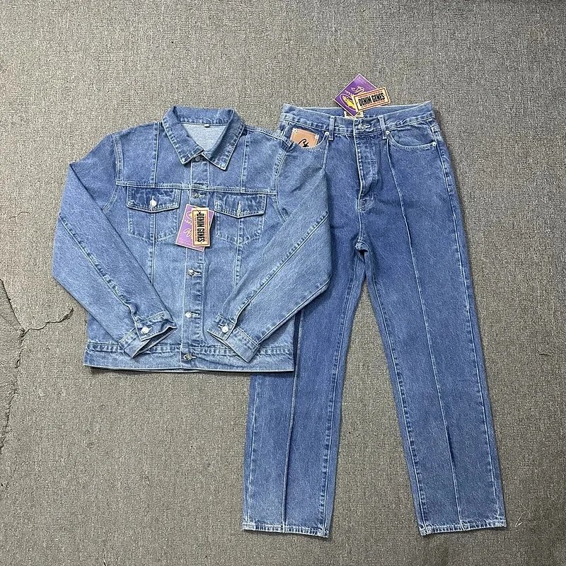 Trendy Devil's Island denim jacket, jacket, jeans
