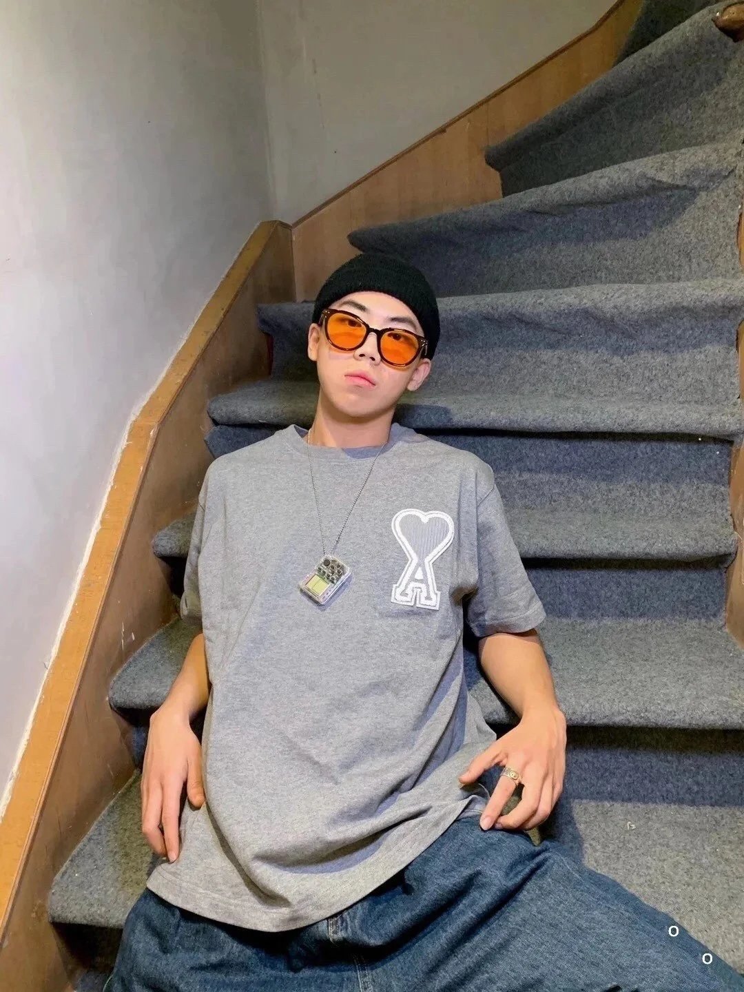 Ami Paris Heart Logo T-Shirt White - 20