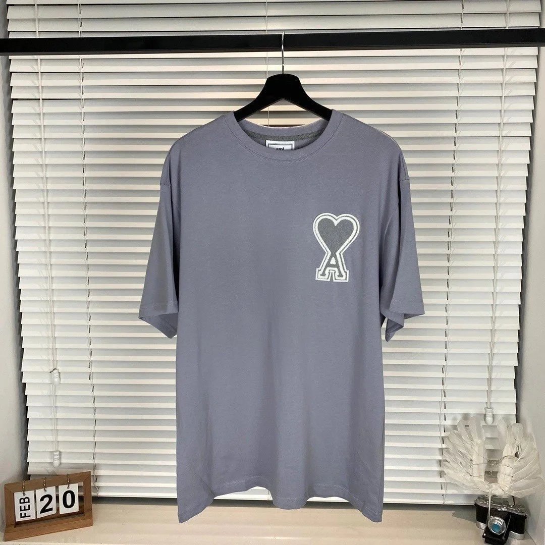 Ami Paris Heart Logo T-Shirt White - 13