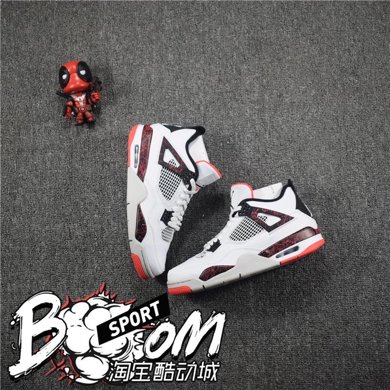Air Jordan 4 AJ4 Black Red OG Hot Lava Marble 308497-408452-060-116