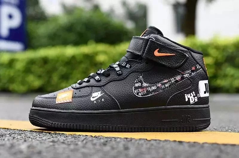 Co-branded black high top
