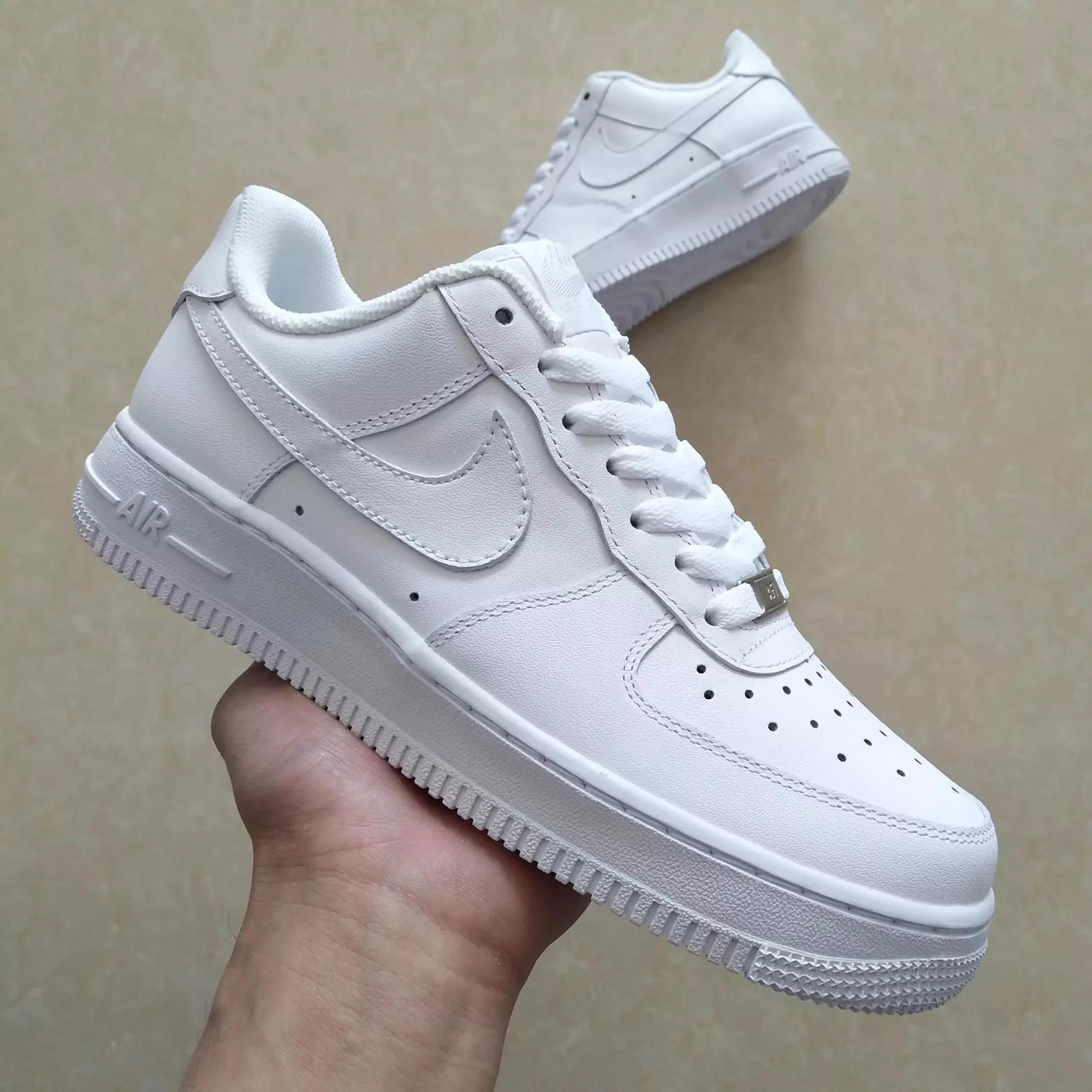 All-white low-top