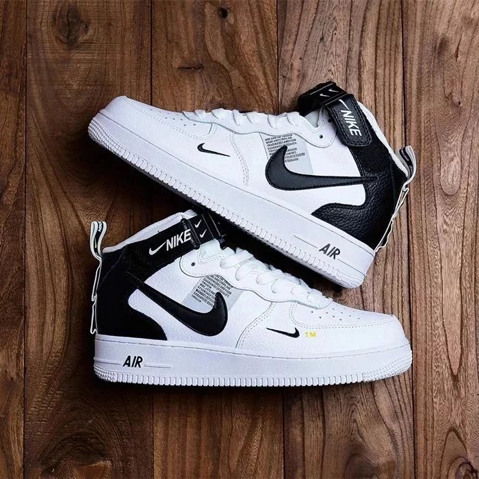 white and black high-top (shoes)