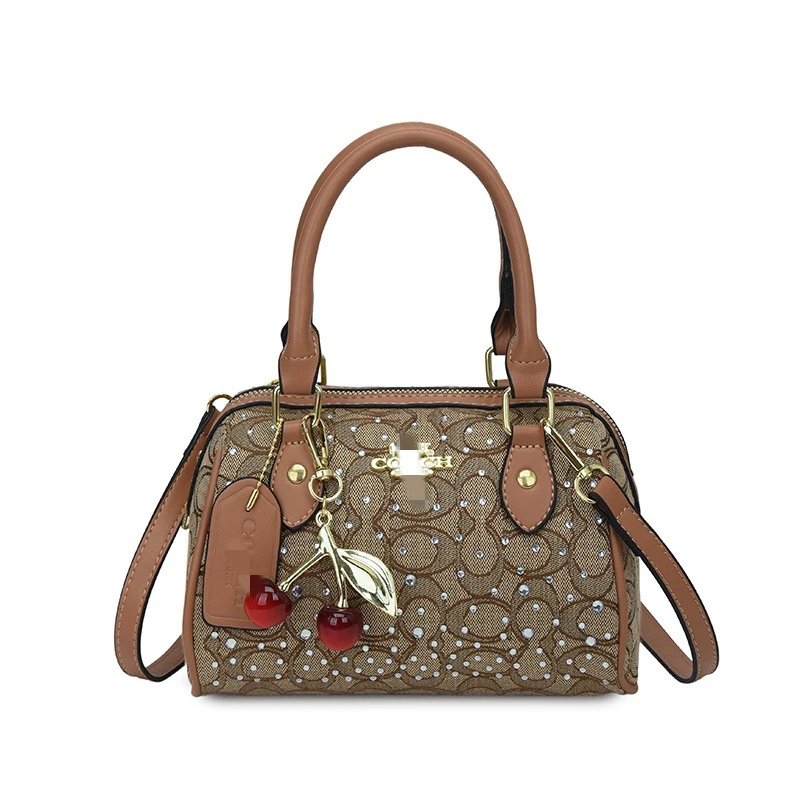 Coach Mini Bowler Bag Assorted Colors Embossed Leather Handbag