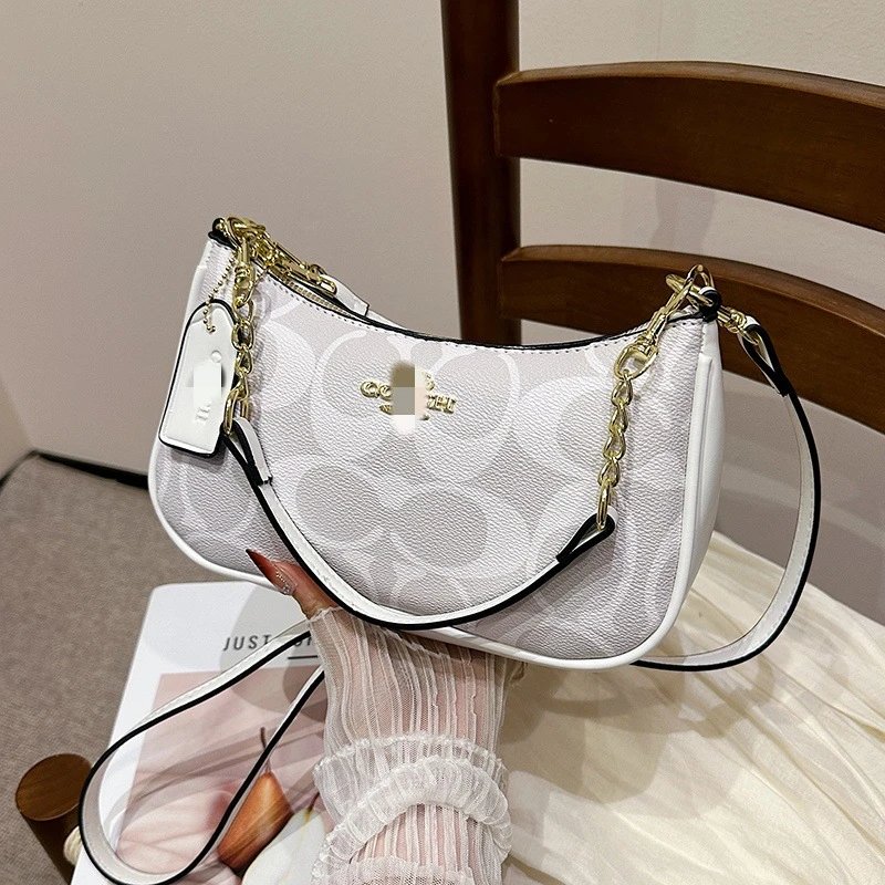 Coach Tabby Small Multicolor Monogram Chain Shoulder Bag