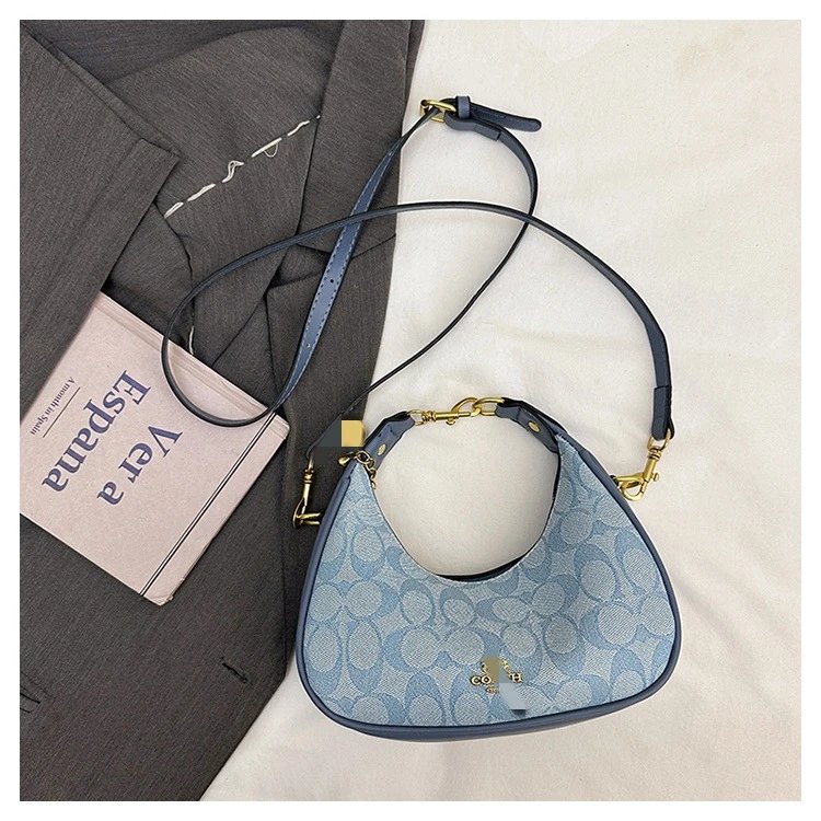 Coach Hobo Bag in Light Blue Signature Canvas Shoulder Bags - 10