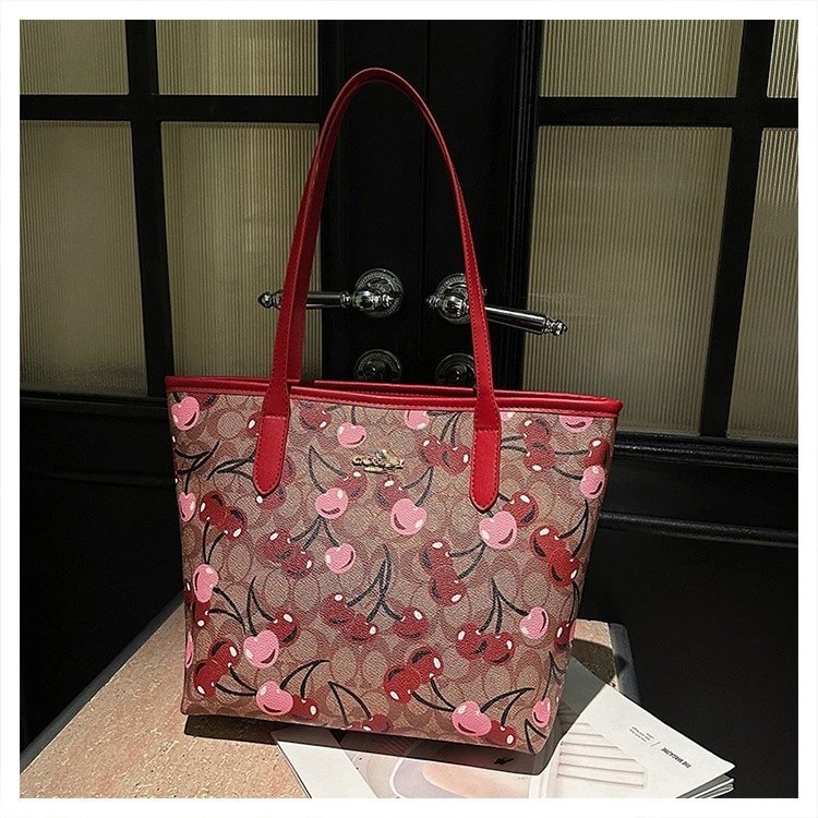Coach Cherry Print Tote Bag Set with Wristlet - 11