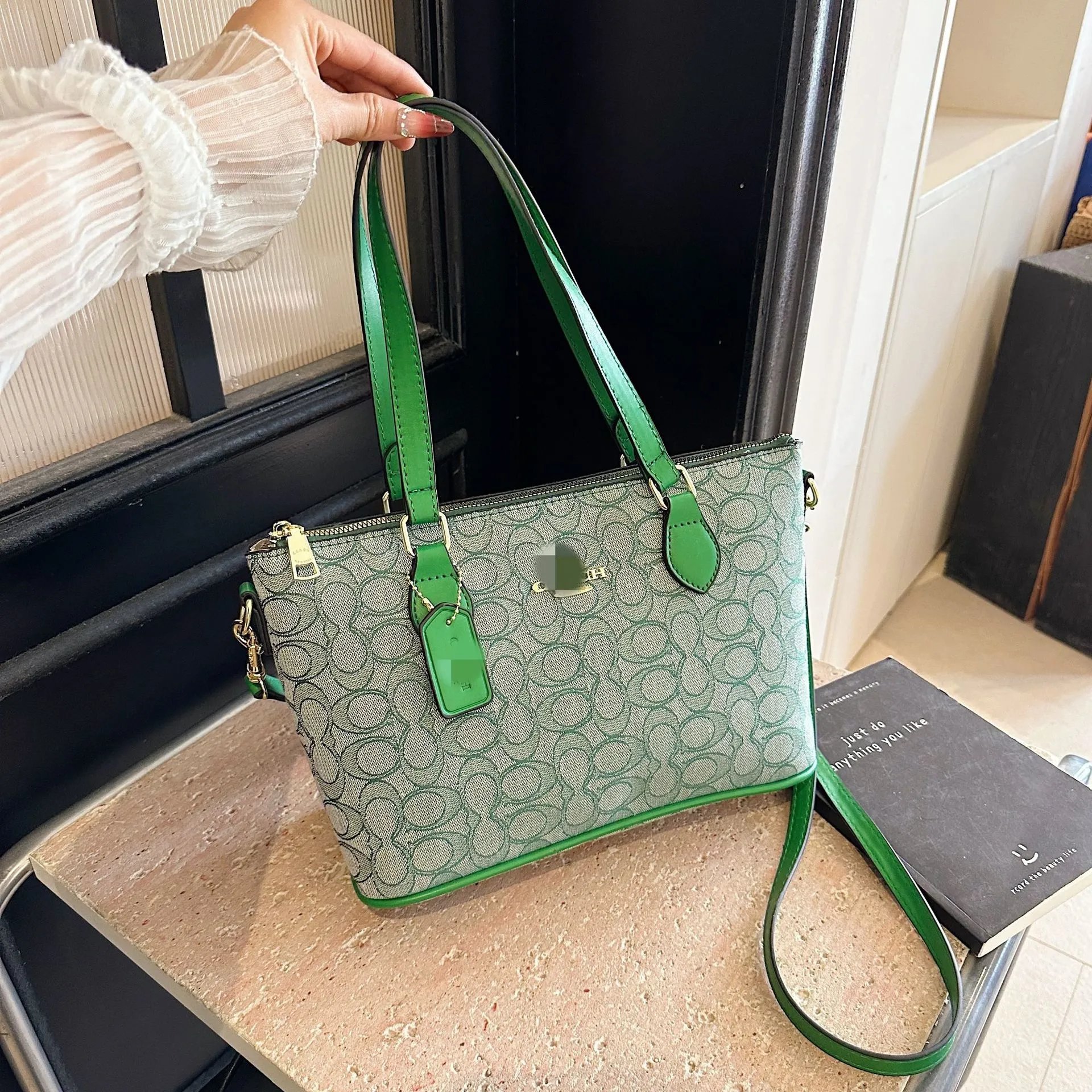 Coach Signature Canvas Multi Color Tote Handbag
