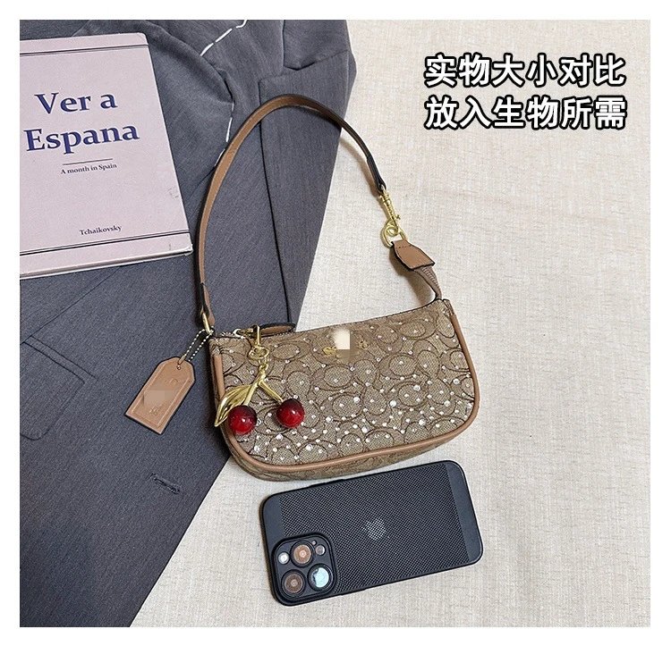 Coach Denim Signature Mini Crossbody Bag Blue - 5