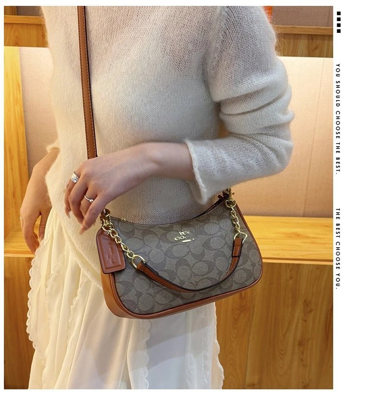 Coach Signature Print Mini Hobo Bag in Mint Green Shoulder Bags - 2