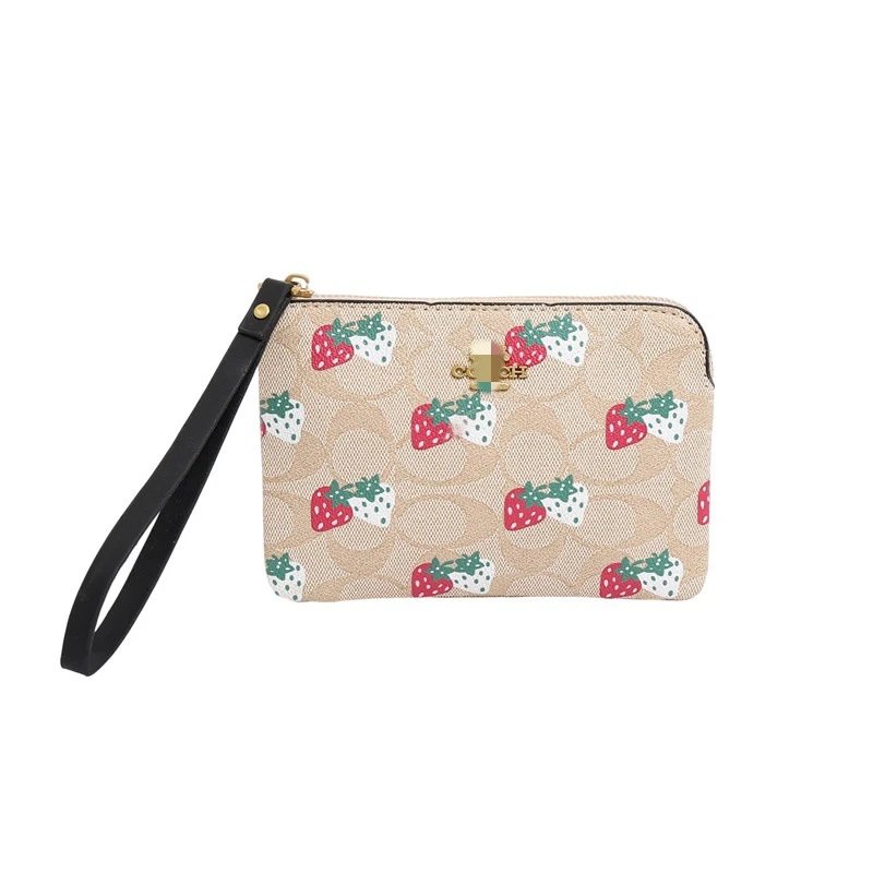 Coach Beige Wristlet