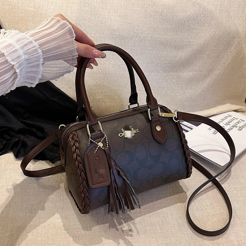 Coach Mini Satchel Bag Assorted Colors Woven Trim Handbag