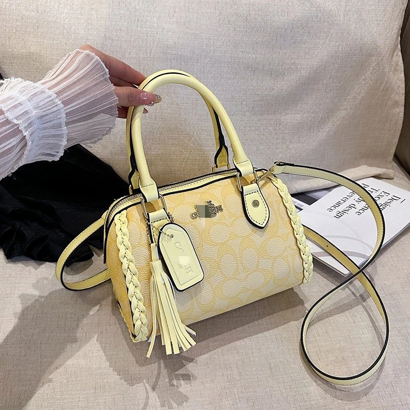 Coach Mini Satchel Bag Assorted Colors Woven Trim Handbag