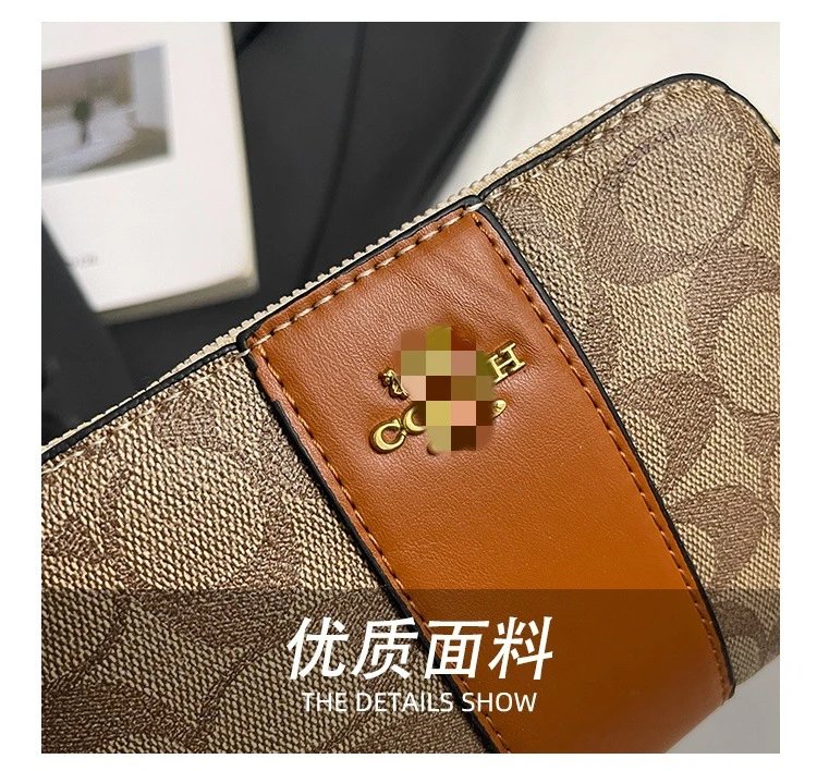 Coach Signature Wristlet in Khaki and Black Clutches - 7
