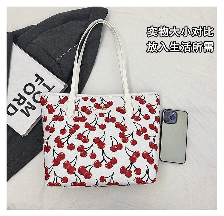 Coach Cherry Print Tote Bag Set with Wristlet - 6