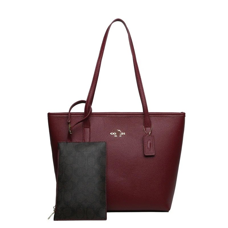 Coach Carryall Brown Black Burgundy Beige Cream Tan Monogram Tote Bag
