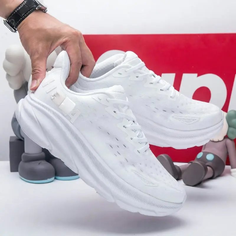 Hoka Bondi 8 White Running Shoes